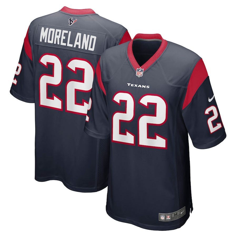 Men Houston Texans #22 Jimmy Moreland Nike Navy Game NFL Jersey->houston texans->NFL Jersey